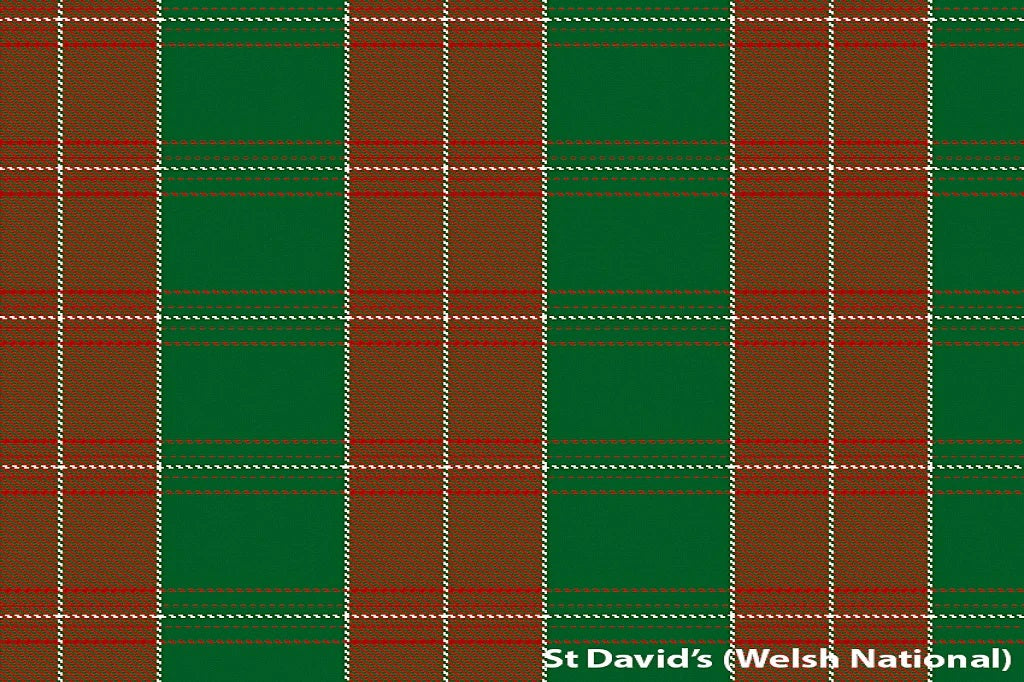 Welsh tartan by Surname Wool scarves - Worsted Wool