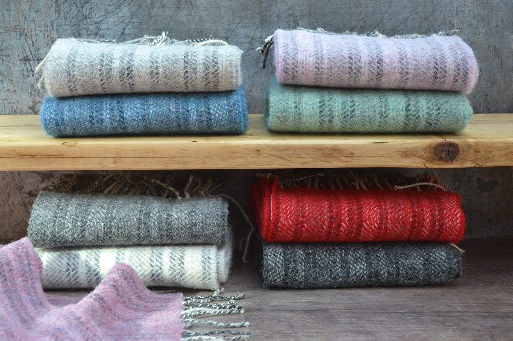 Wool scarves hand woven in Wales