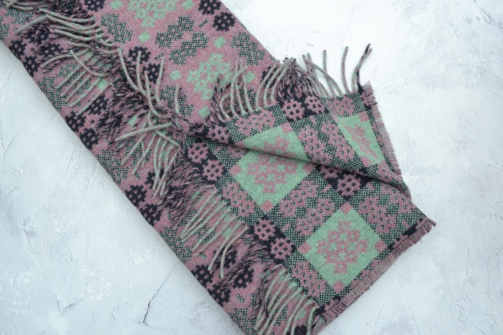 Welsh blanket Cambrian opened