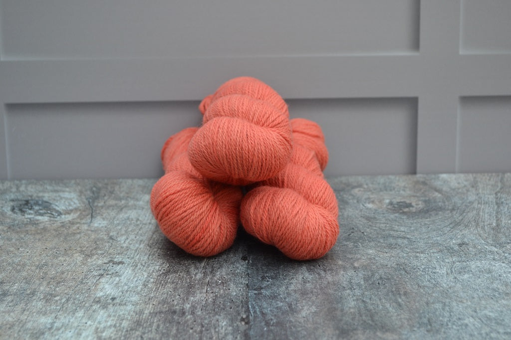 Hand dyed yarn - Polwarth sheep fleece, one quarter Lincoln and three quarters Merino,