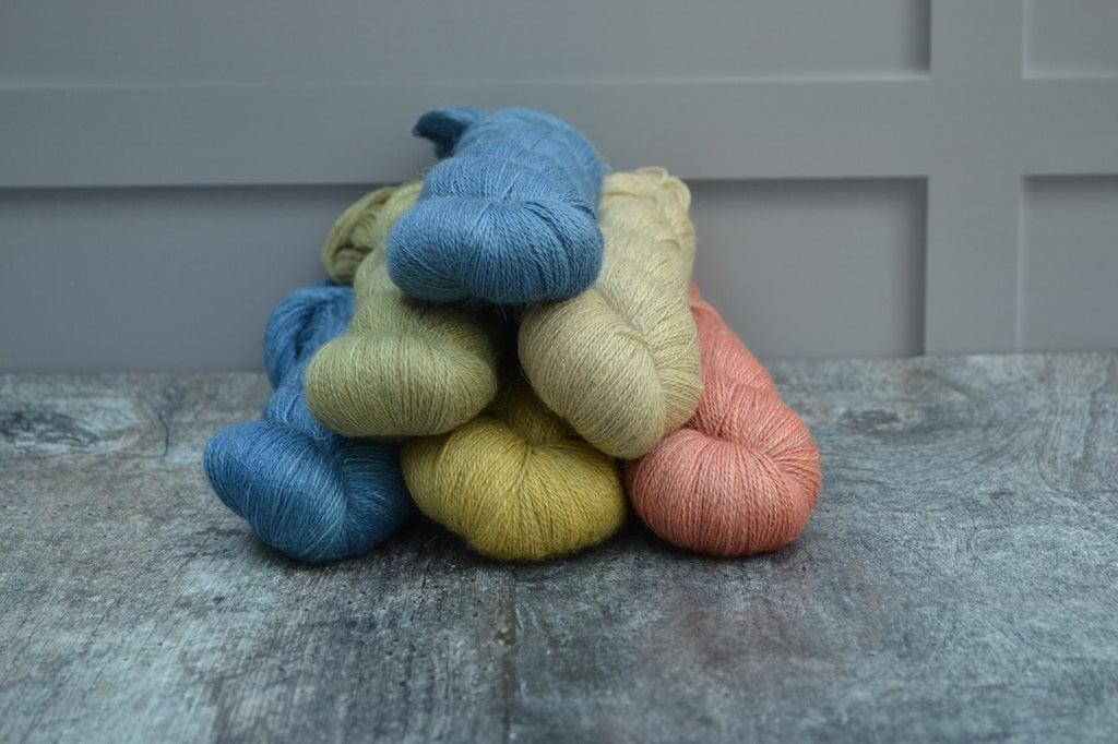 Hand Dyed Yarn. Lace weight yarn - Angel Mist Lace
