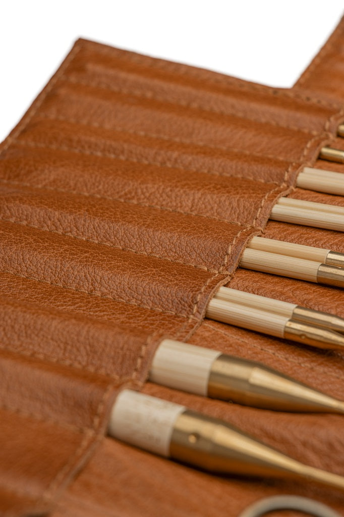 Handmade Leather Case for Interchangeable Needles and Circulars 3