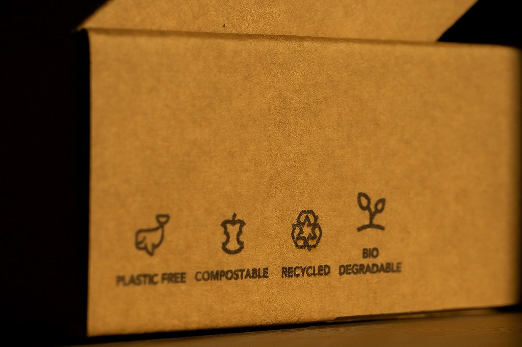 Sustainability - Plastic free packaging, compostable and biodegradable