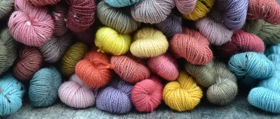 Hand dyed yarn, dyed only with natural dyes. Welsh yarn and UK yarn