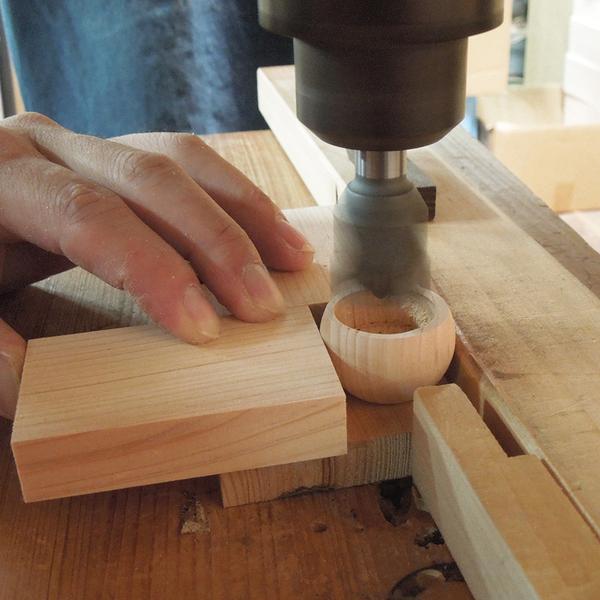Cohana - Hinoki Cypress Pin Cushions - The base is a uniquely plump, round shape, and is made from fragrant hinoki cypress. The material is in a "Banshu weave". They are distinguished by their natural texture, abundance of colour and wonderful feel. ..