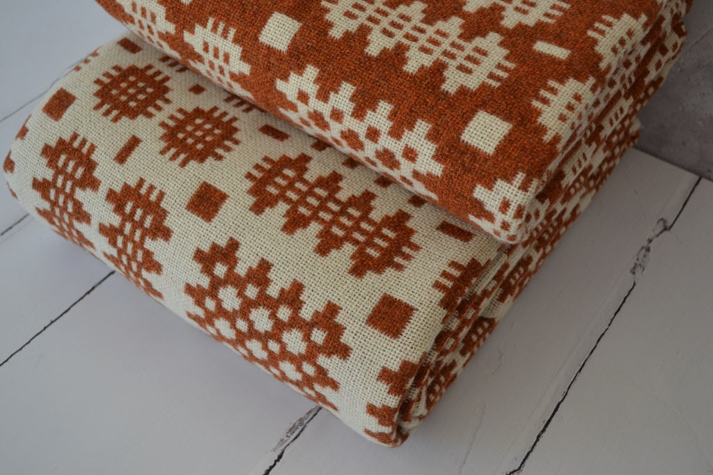 Pentre Ifan children's tapestry blanket - Small. Welsh tapestry blankets for children and baby blankets, traditionally woven in Wales with the iconic double weave reversible pattern 11