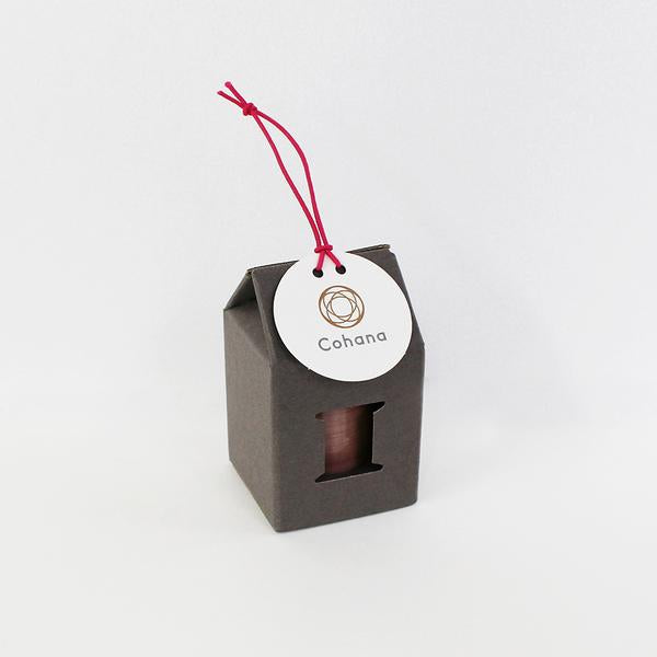 Cohana - Hasami Magnetic Pin Holder Box - Each pin holder is finished with a colourful glaze to resemble a real spool of thread. The pin holder's magnet holds metal objects securely both on the inside and the exterior