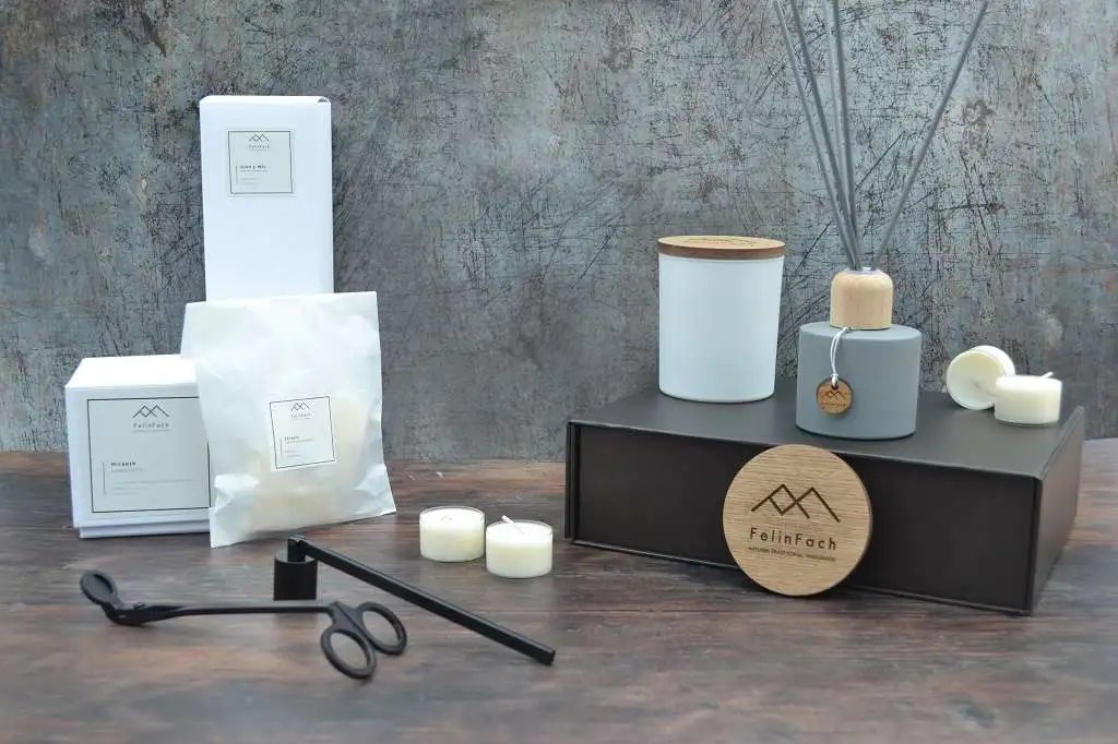 Soy wax candles, hand poured candles, wood wick candles and reed diffusers - all made in Wales