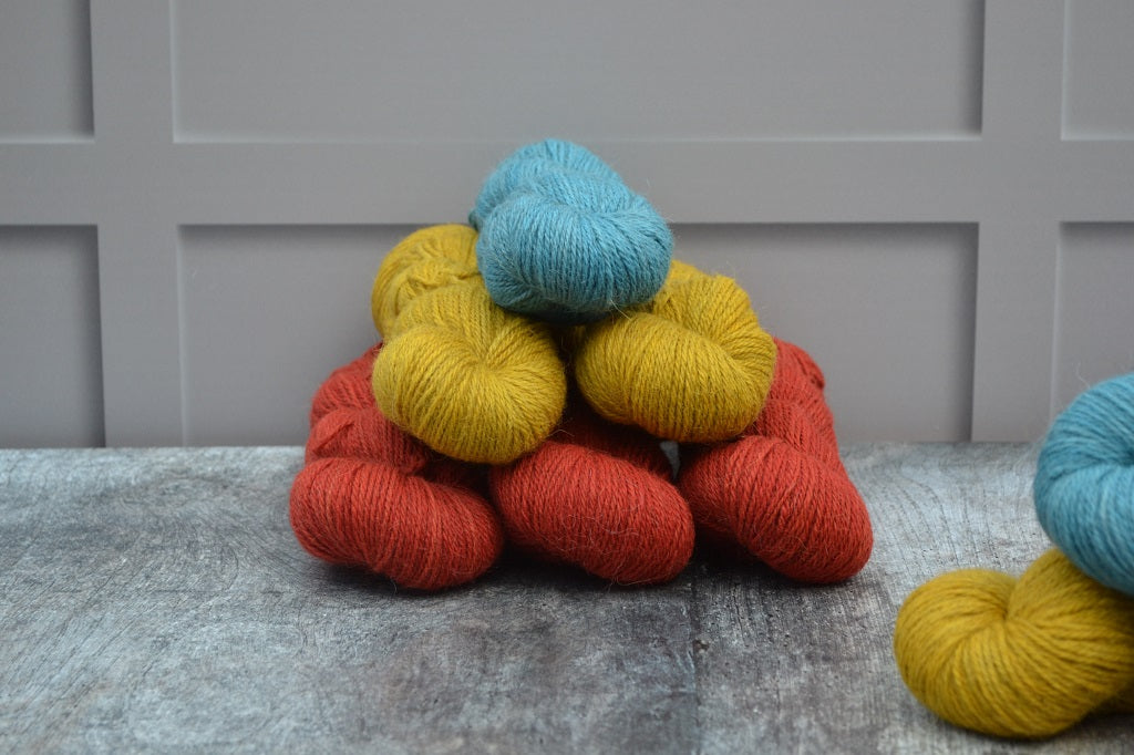 Hand Dyed Yarn, dyed with natural dyes - British Blend DK
