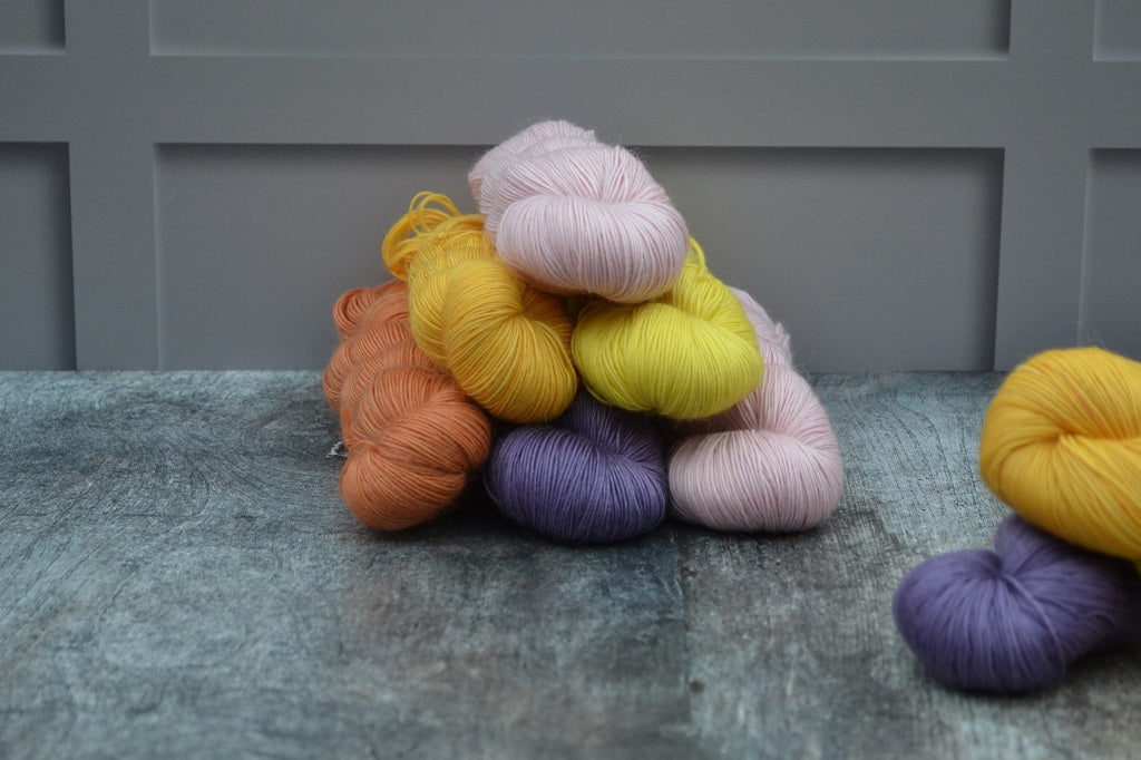 Hand Dyed Yarn, dyed with natural dyes - Merino Kid Mohair 4Ply