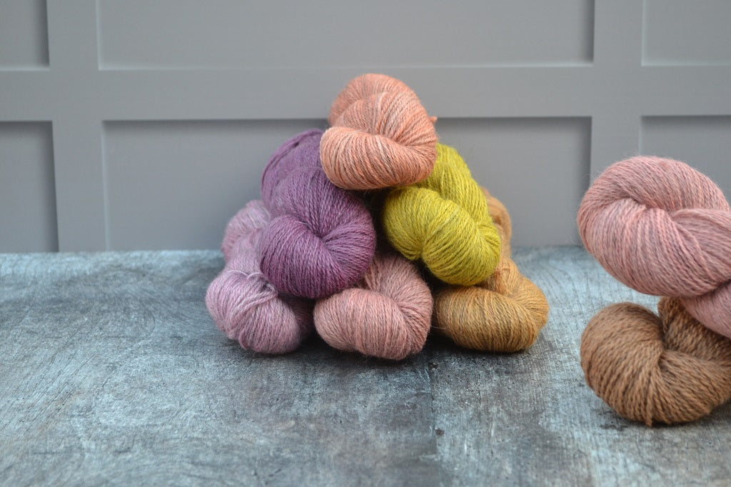 Hand Dyed Yarn, dyed with natural dyes -  BFL/Gotland 4 ply