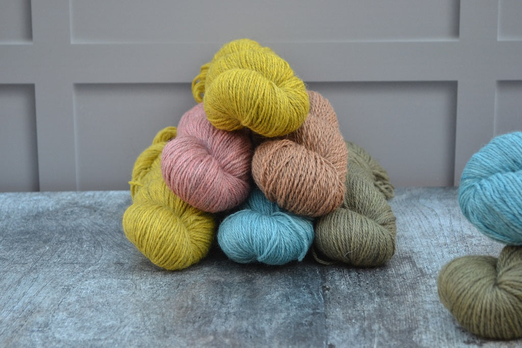 Hand Dyed Yarn, dyed with natural dyes - Bluefaced Leicester Masham DK
