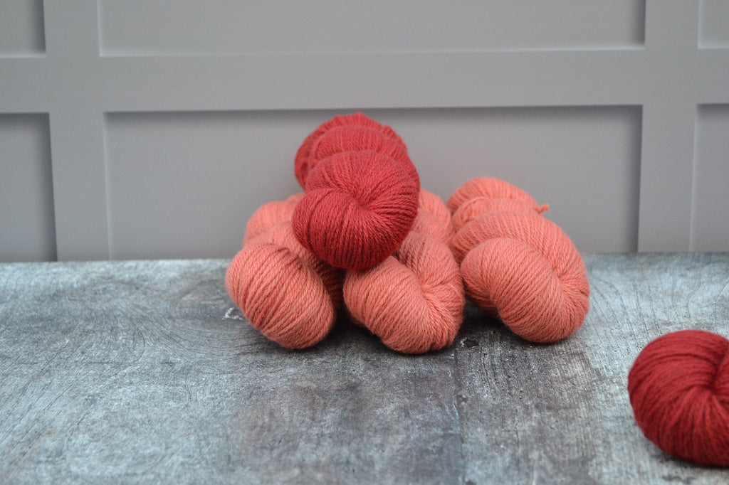 Hand Dyed Yarns, dyed with natural dyes  - Polwarth DK
