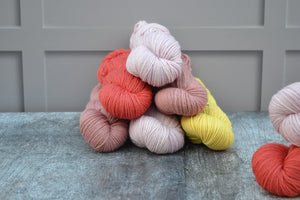 Hand Dyed Yarn, dyed with natural dyes - Corriedale Aran