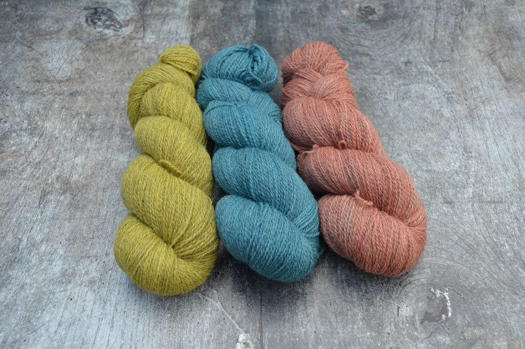 Hand Dyed Yarn, dyed with natural dyes - Bluefaced Leicester Masham 1