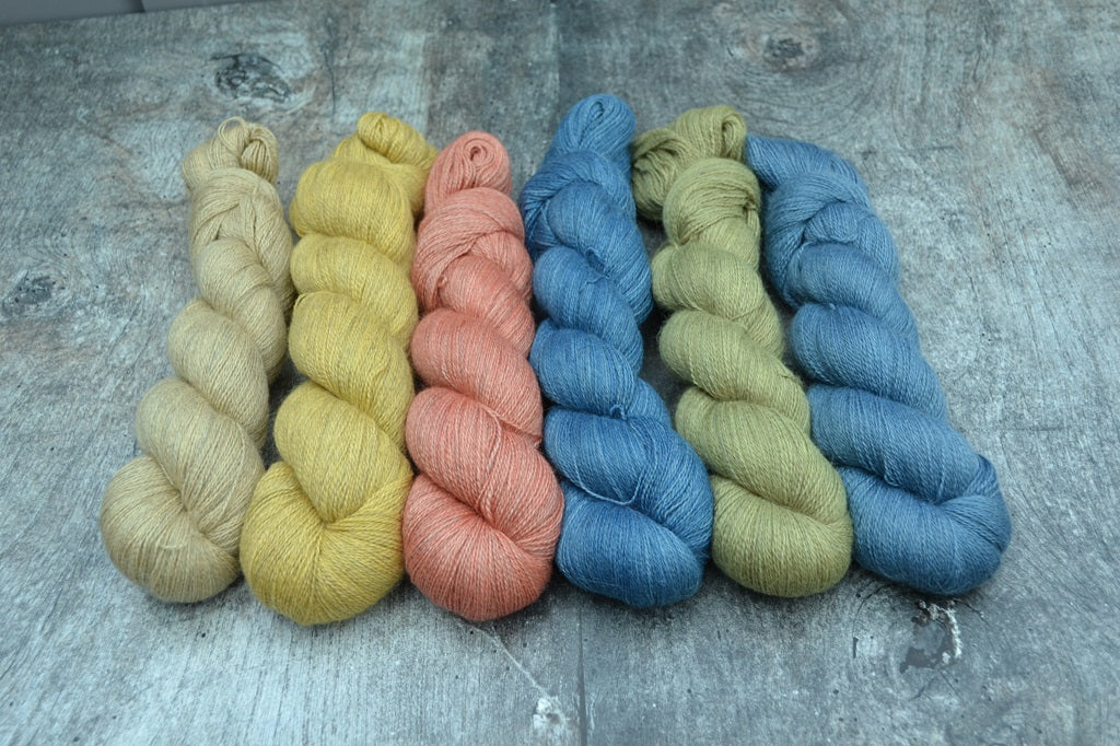 Hand Dyed Yarn.  Lace weight yarn - Angel Mist Lace 1