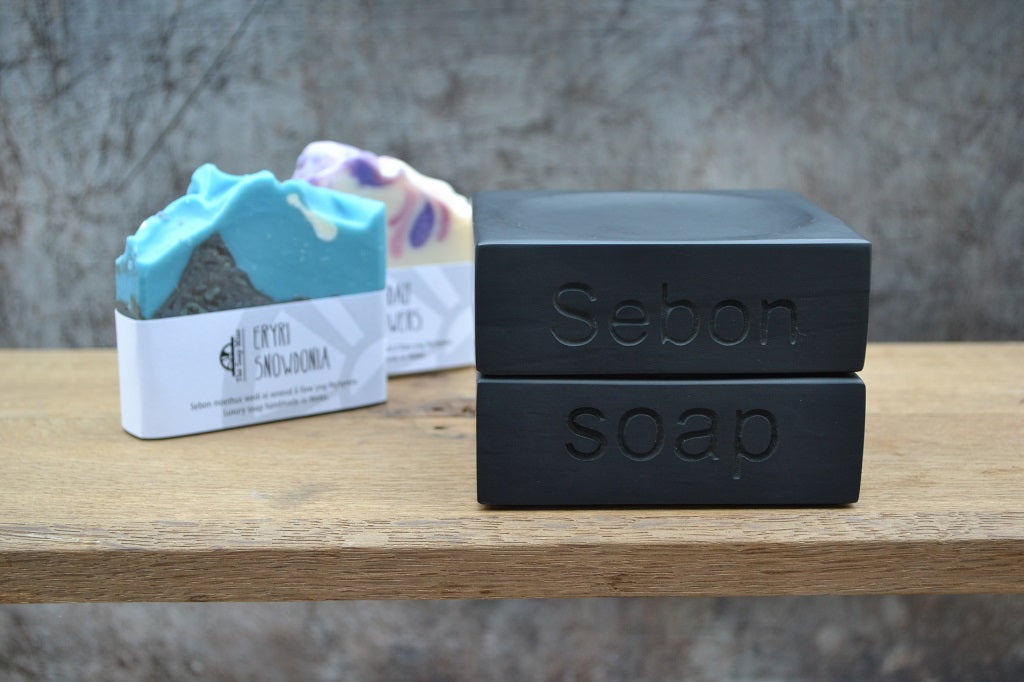 Welsh Slate Soap Dishes with handmade soap 