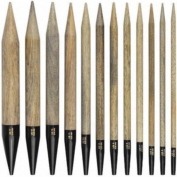 LYKKE Needles - Driftwood 3.5&quot; (9cm) Interchangeable Needle Tips