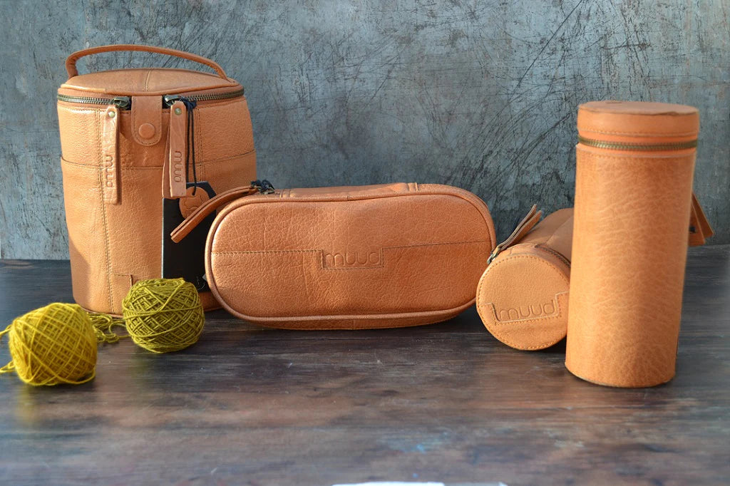 Yarn Store - muud Living - Beautiful leather hand made storge for knitters and crochetrtd