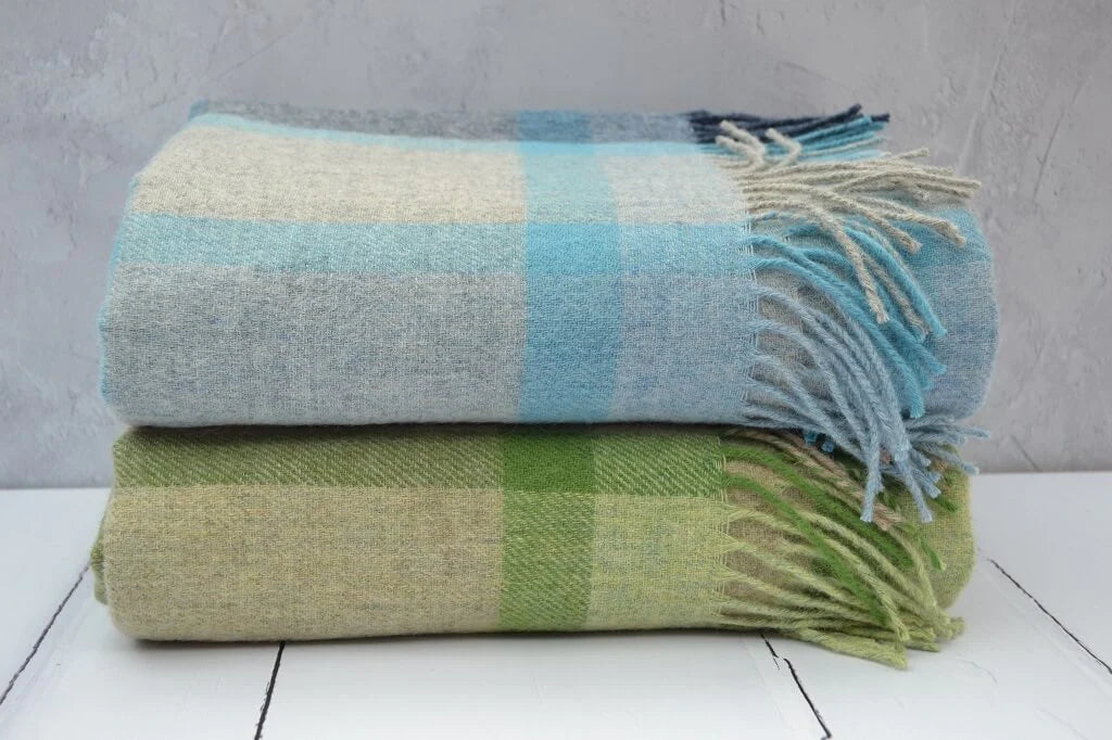 Wool throws, hand woven in Wales