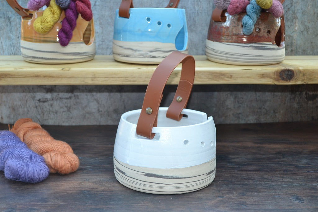 Wooden yarn store bowls