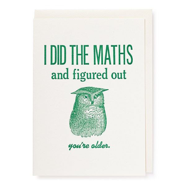 Archivist Luxury Greeting Cards - I did the maths