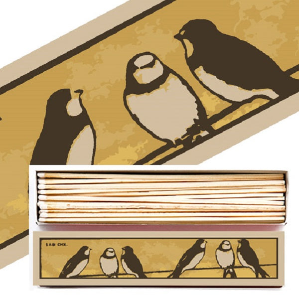 Archivist Matches - Luxury matches,  extra long matches named Swallows
