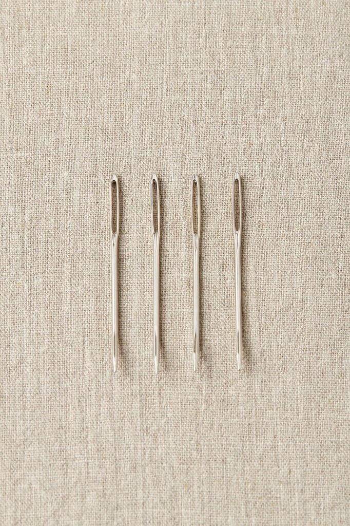 Cocoknits Tapestry Needles - A bent-tip tapestry needle is a ‘must have’ for any knitter. Perfect for sewing up seams and for weaving in ends. Slides under and through stitches with ease.