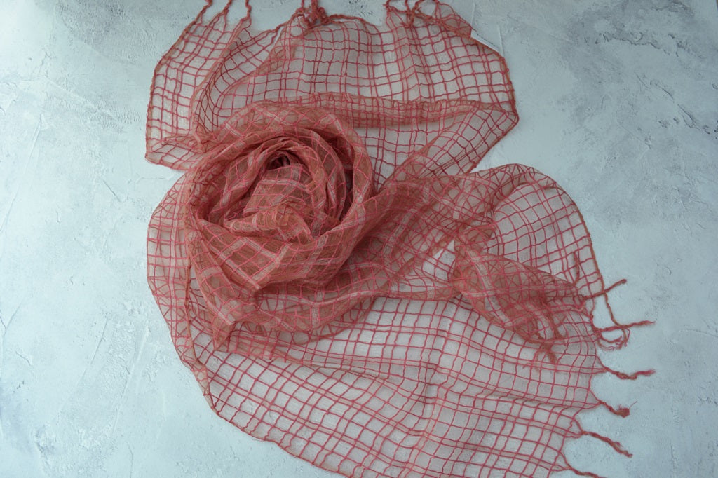 Handwoven, Hand-dyed Sappanwood