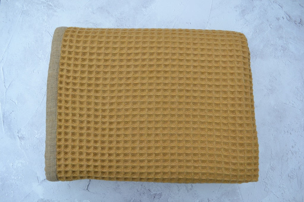 Waffle weave Welsh blankets FelinFach