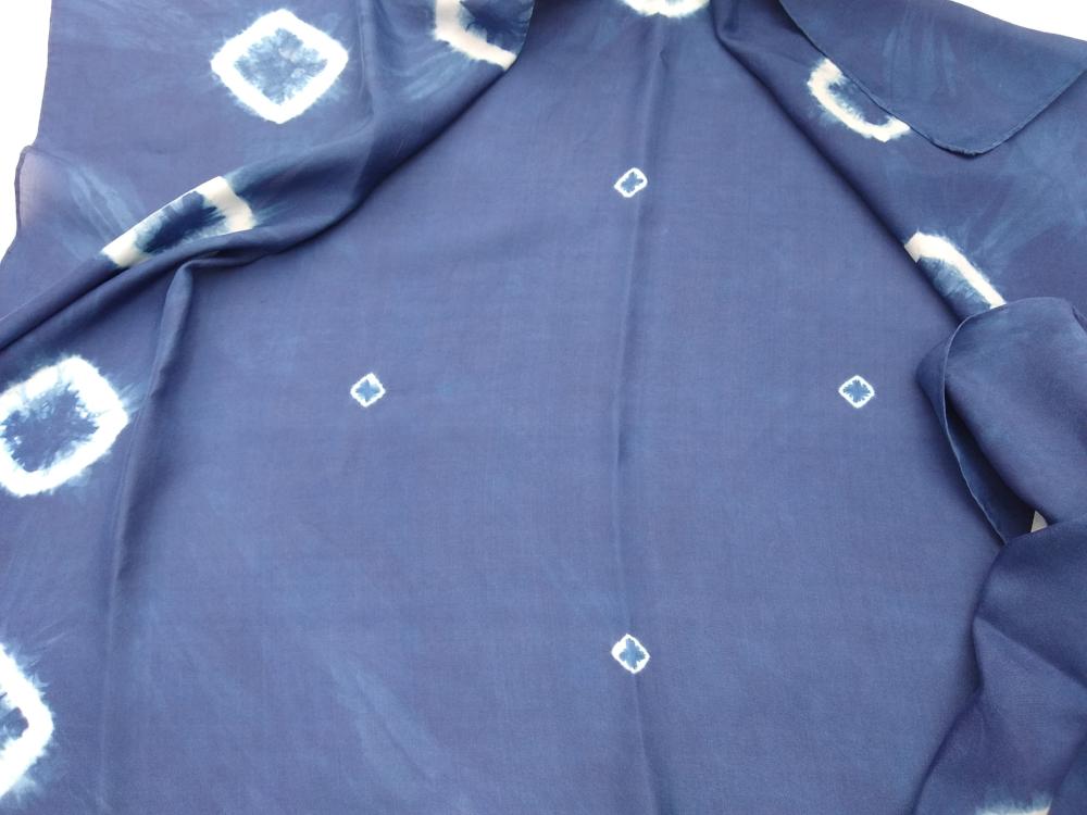 Silk Scarf Shibori Indigo