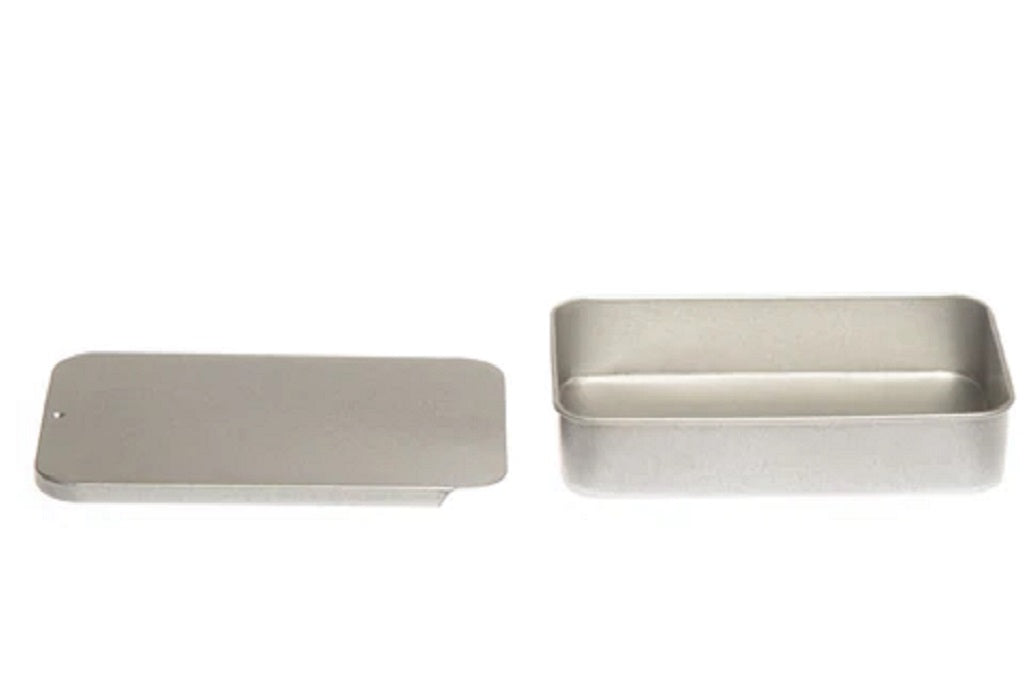 Sliding top tin box