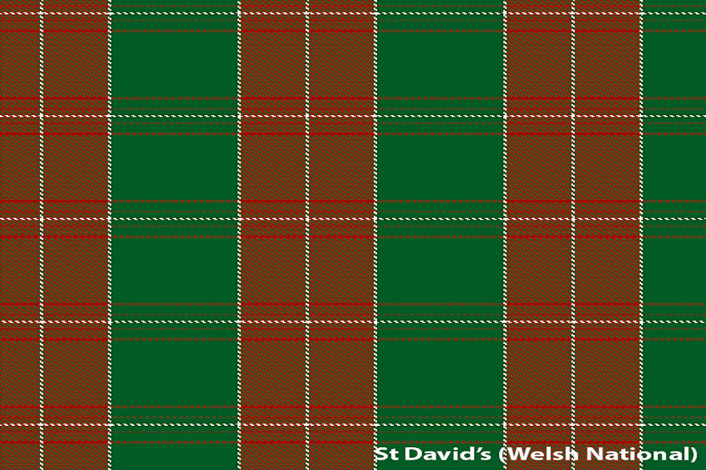 St David&#39;s (Welsh National) - Tartan Scarf Embrace your heritage with a luxury, pure new worsted wool tartan scarf
