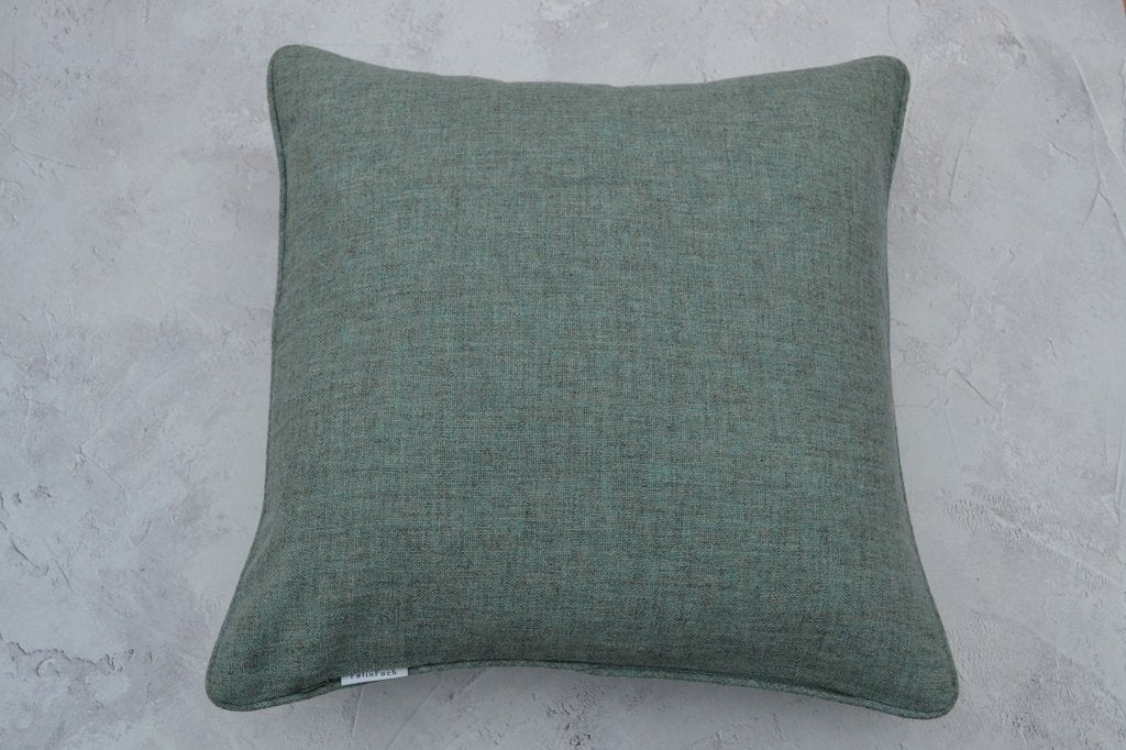 Welsh Flannel Cushion - Duck Egg Blue Grey