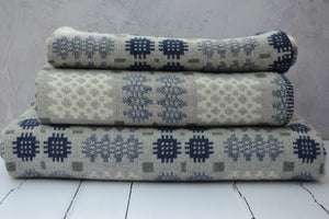 Welsh tapestry blankets - 100% new wool - woven in wales - Harlech - FelinFach